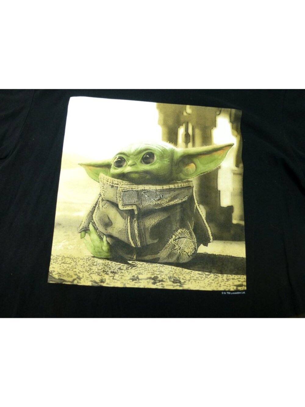 The Mandalorian Baby Yoda Graphic Black T-Shirt Disney Old Navy XL - Picture 2 of 7